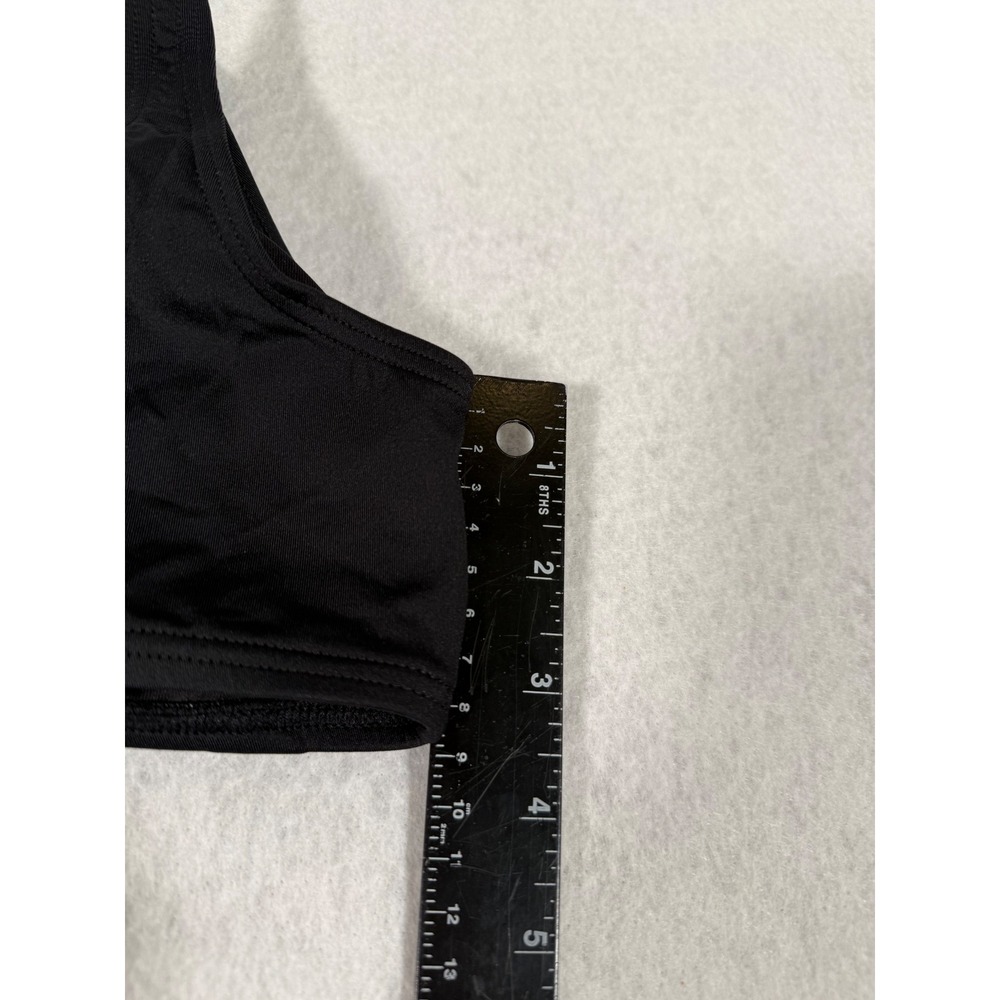 Kate Spade New York Black Bikini Top Front Tie S8C326S Womens Small New - Picture 4 of 12